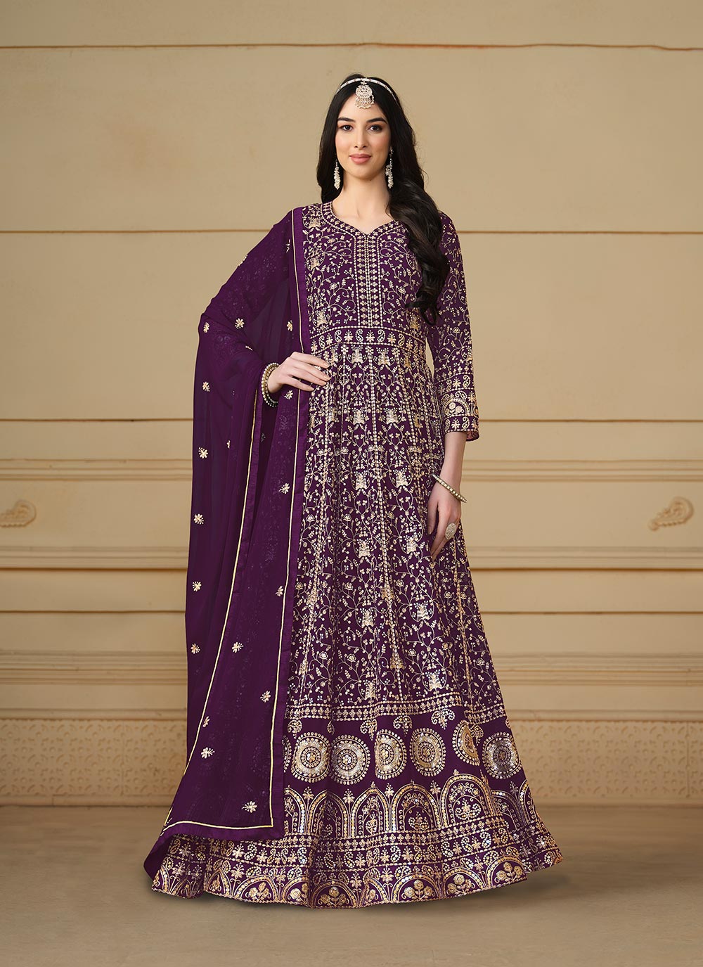 Designer Sequins Embroidery Anarkali Suits | for Wedding
