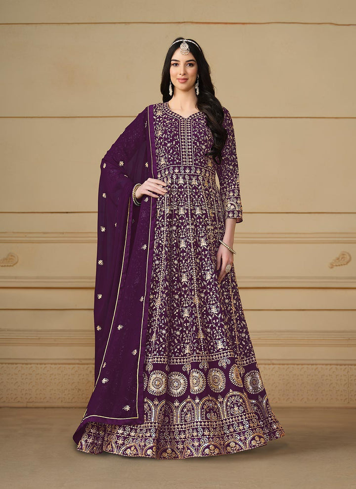 Designer Sequins Embroidery Anarkali Suits | for Wedding