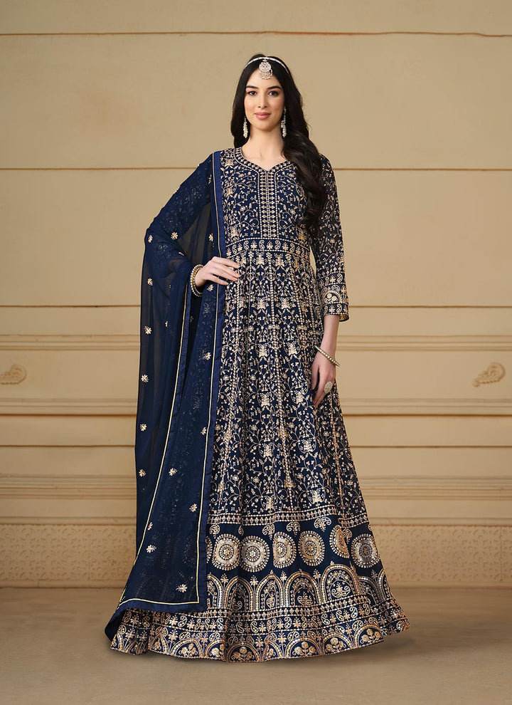 Designer Sequins Embroidery Anarkali Suits | for Wedding
