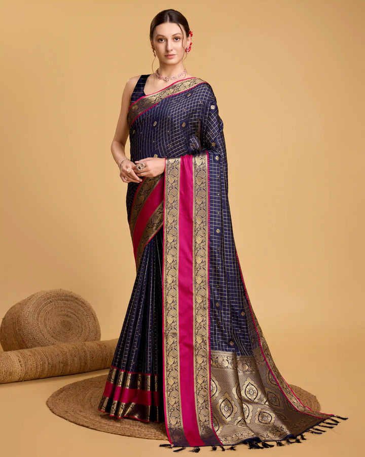 Designer Silk Saree with Jacquard Weaving | Perfect for Weddings & Festive Events