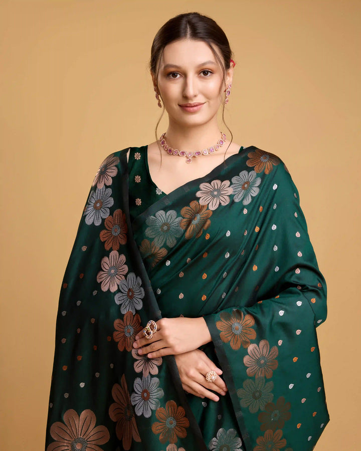 Designer Silk Saree with Jacquard Weaving | Perfect for Weddings & Festive Events