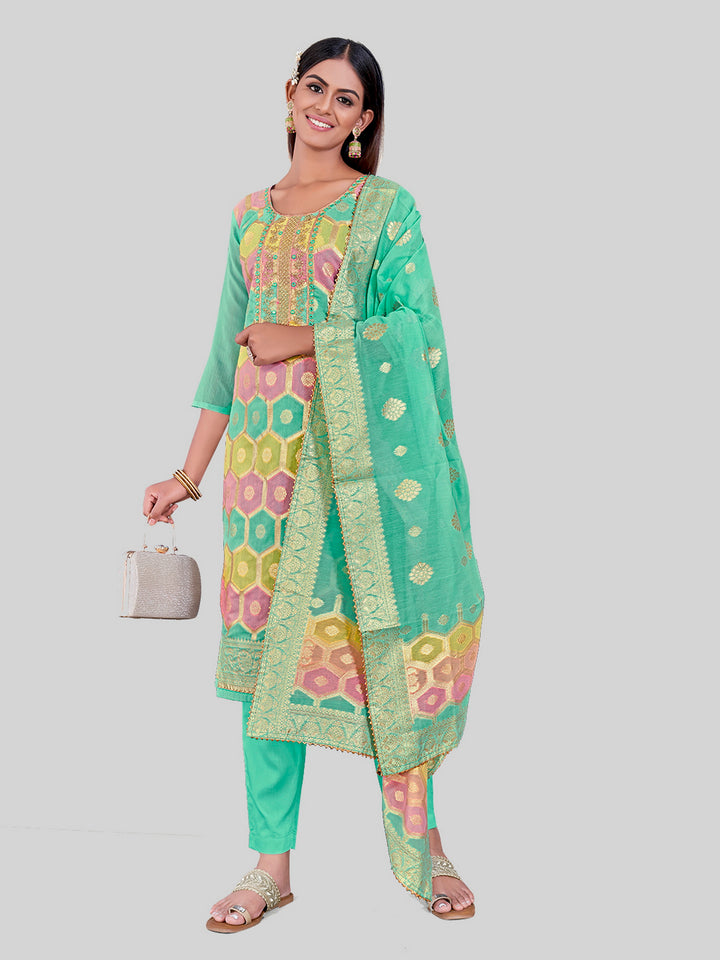 Modern Kurti Set | Comfortable Santoon Bottoms For Weddings & Office