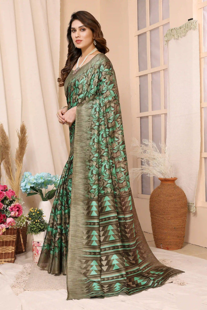 Designer-Printed Khadi Saree | Elegant Wedding & Festive Wear