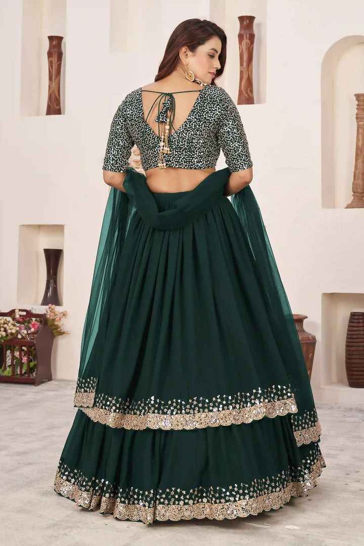 Elegant Georgette Lehenga Choli | Designer Jari, Sequin Embroidery with Soft Net