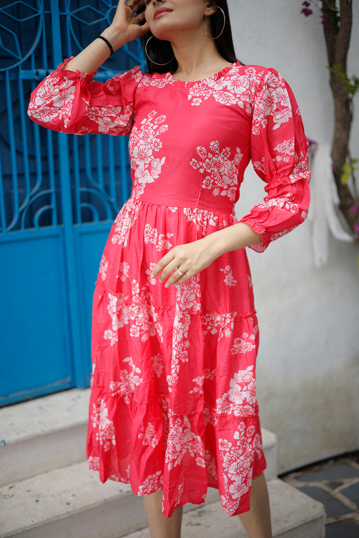 Elegant Pink Muslin Designer Kurti | Digital Printed Ethnic Wear for Women
