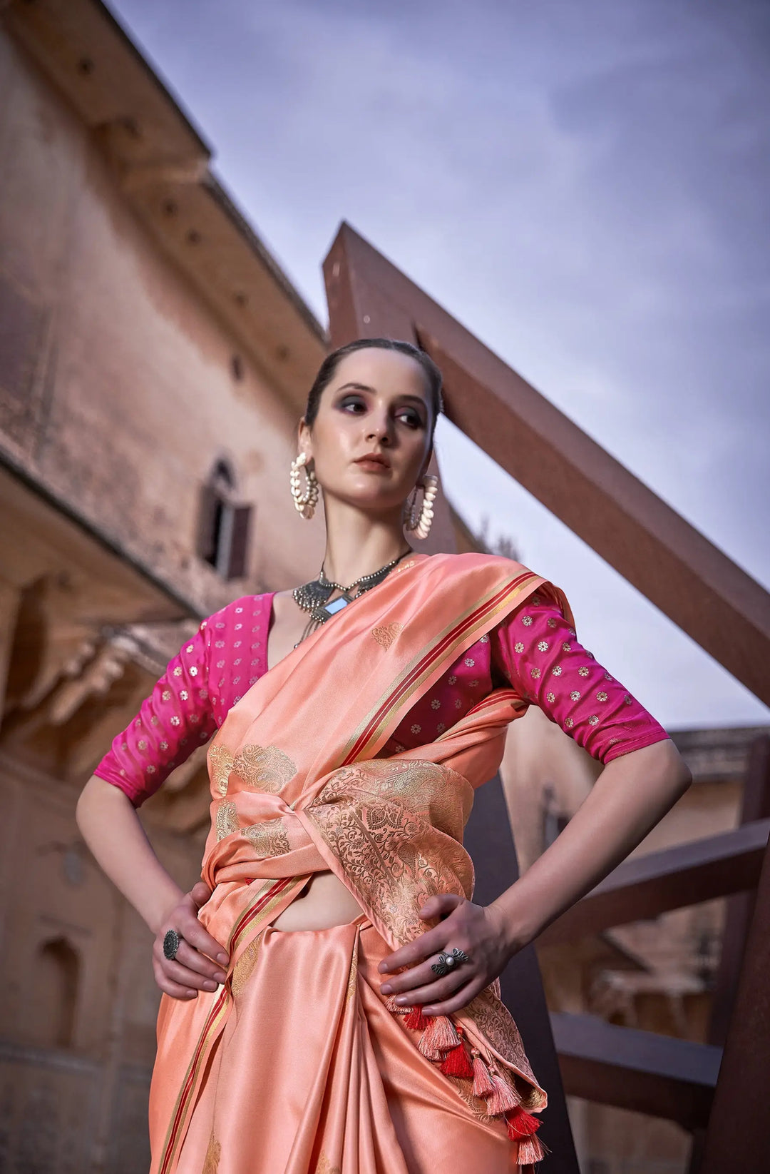 Satin-Silk Wedding Saree | Designer Weaving Jari for Special Events