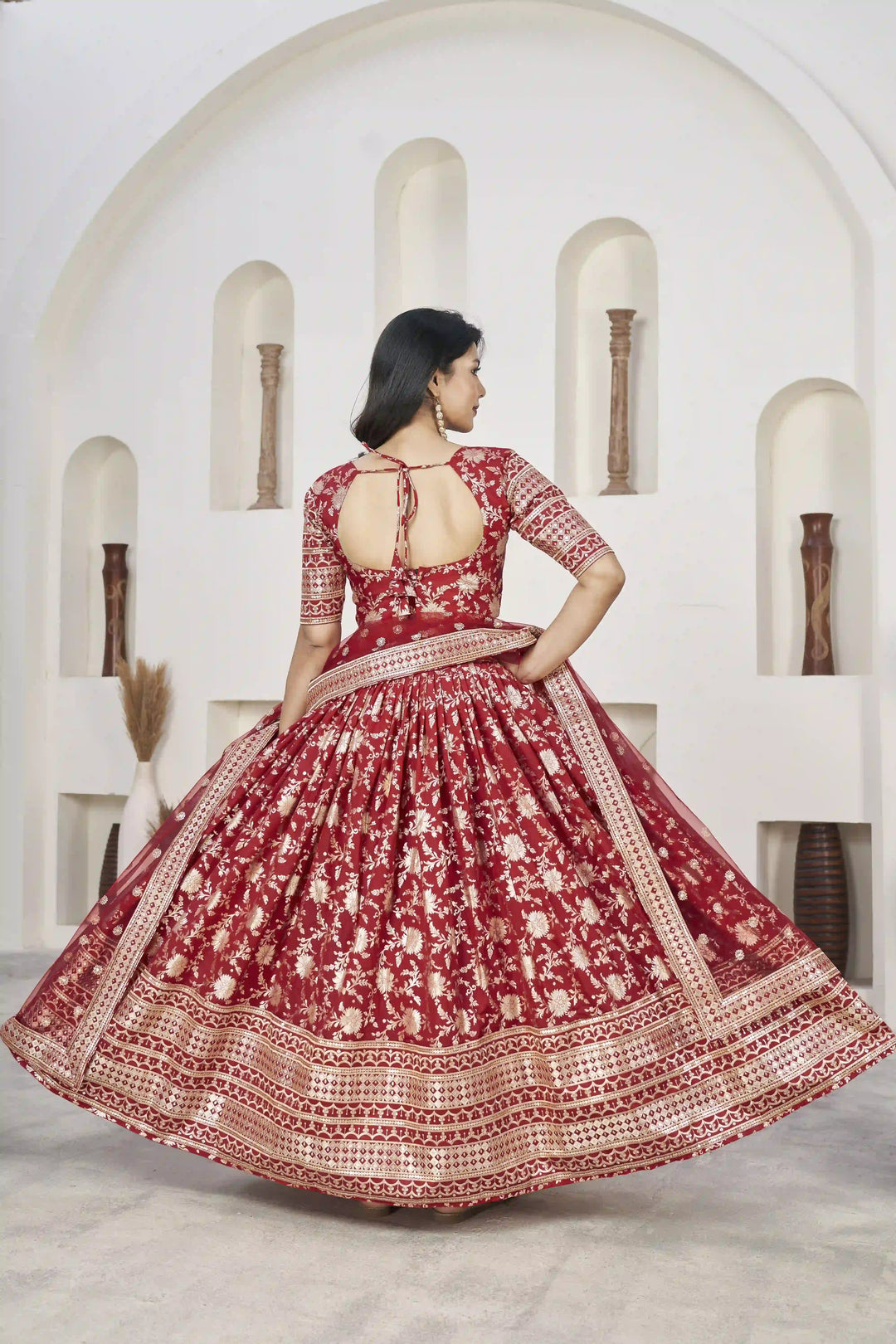 Dola Silk Weaving Jari Designer Lehenga | Elegant Wedding & Party Wear