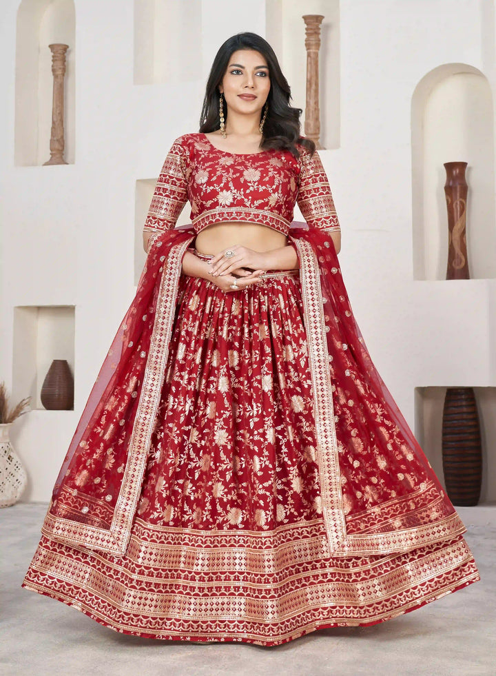 Dola Silk Weaving Jari Designer Lehenga | Elegant Wedding & Party Wear