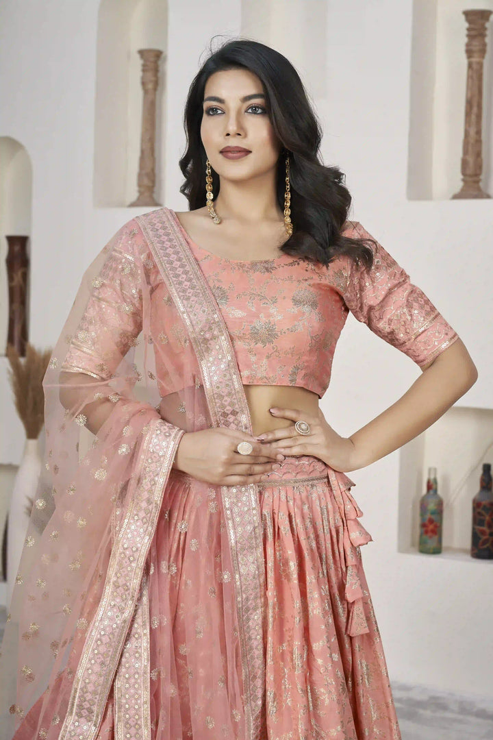 Dola Silk Weaving Jari Designer Lehenga | Elegant Wedding & Party Wear
