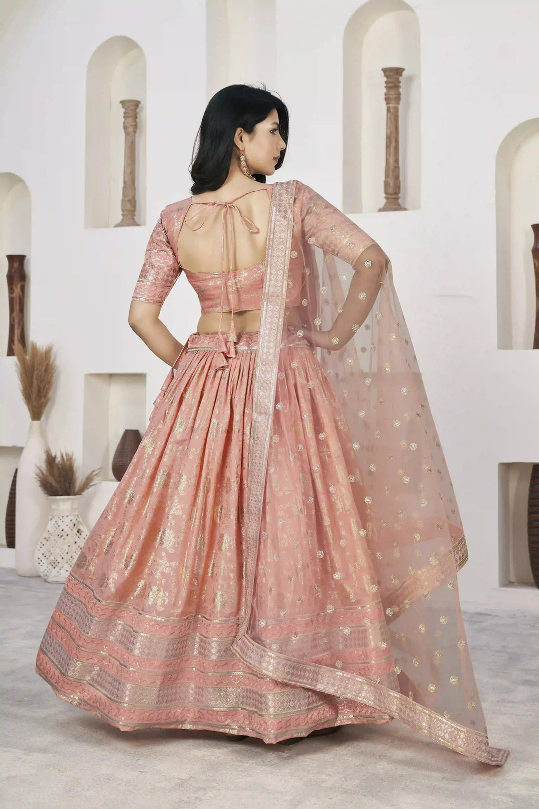 Dola Silk Weaving Jari Designer Lehenga | Elegant Wedding & Party Wear