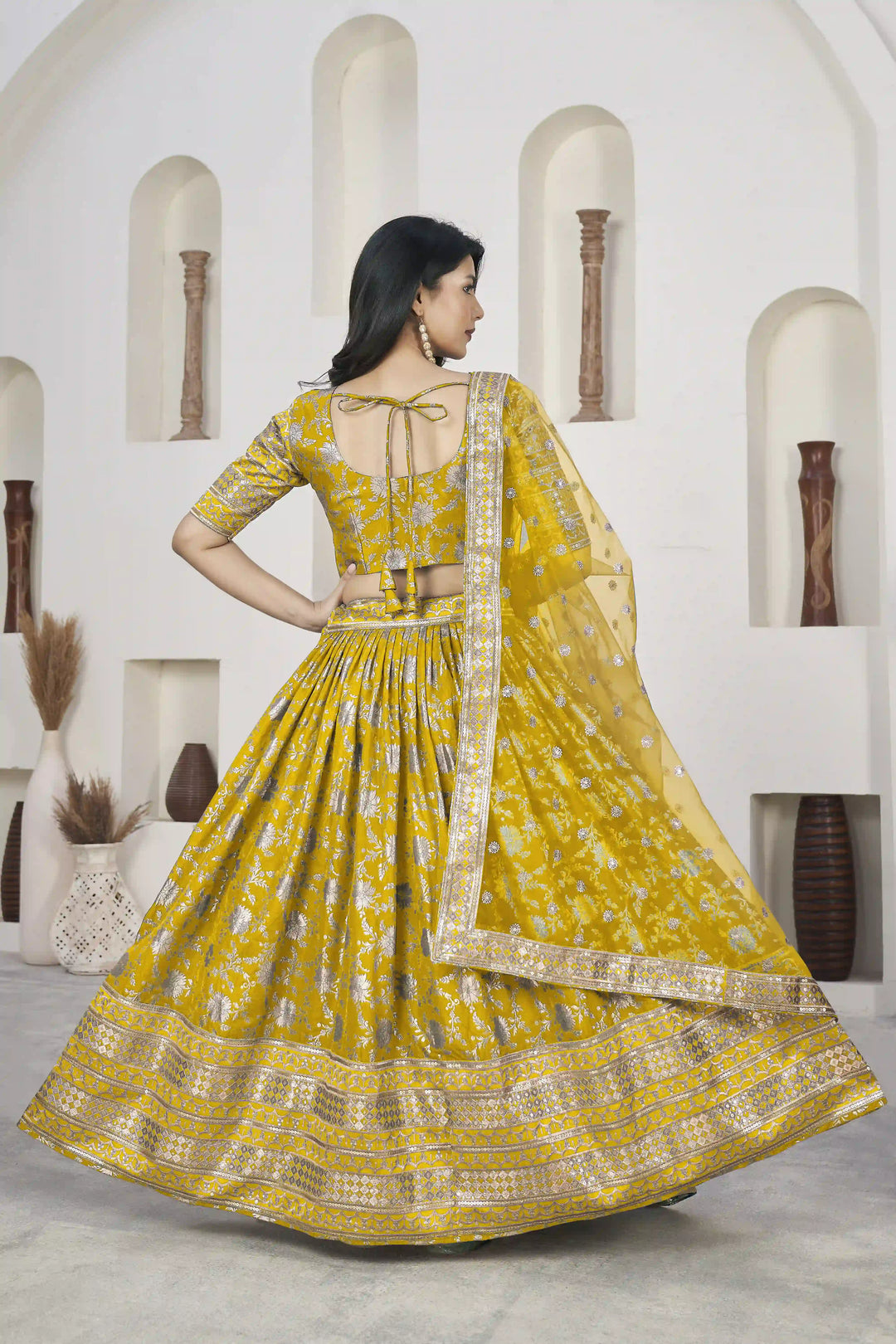 Dola Silk Weaving Jari Designer Lehenga | Elegant Wedding & Party Wear