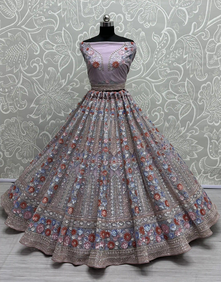 Soft-Net Dori-Embroidery Lehenga | Wedding & Party Wear Elegance