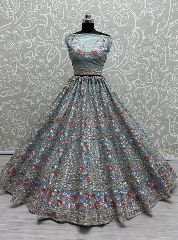 Soft-Net Dori-Embroidery Lehenga | Wedding & Party Wear Elegance