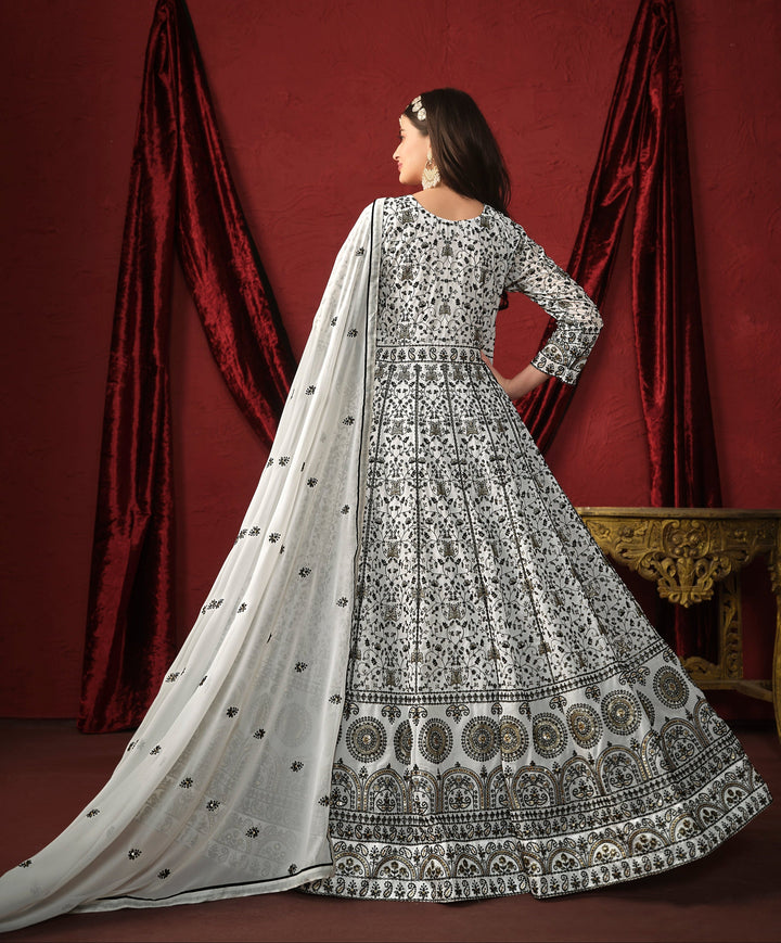 Beautiful Readymade Anarkali Suit with Dupatta | Stylish Faux Georgette