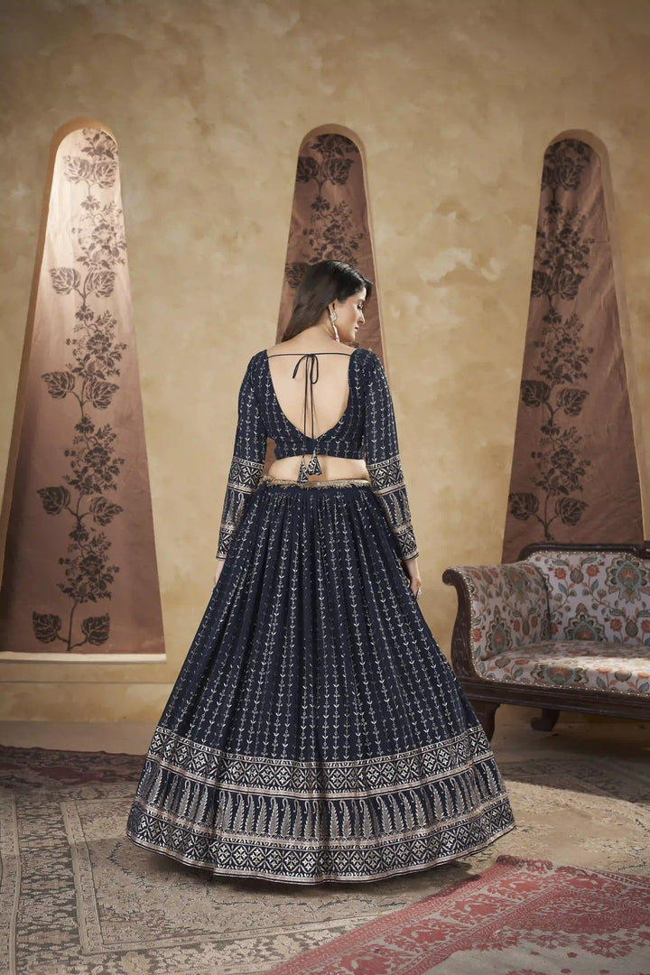 Georgette Lehenga with Foil Work | Elegant Bridal Wear for Special Events