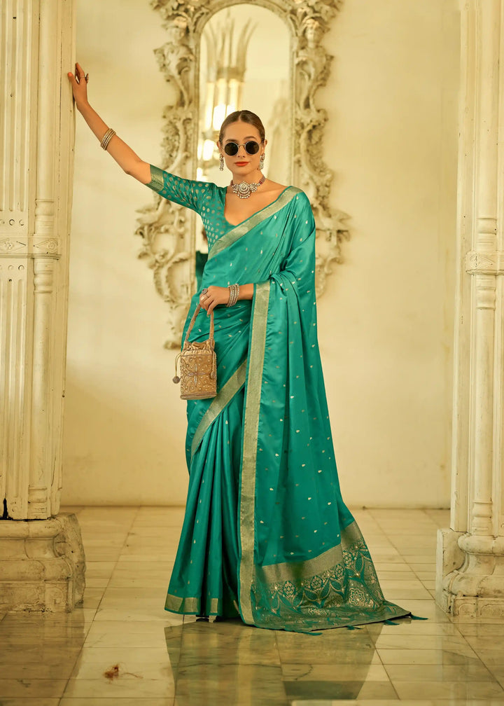 Exquisite Satin Silk Saree with | A Stylish and Sophisticated Choice