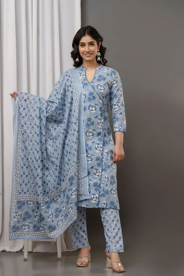 Designer Printed Cotton Suit | Handwork on Attractive Cotton Fabric