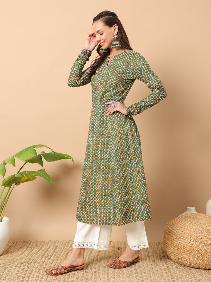 Designer Printed Cotton Kurti for Women | Stylish Casual Ethnic Wear
