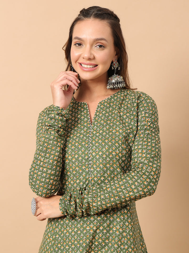 Designer Printed Cotton Kurti for Women | Stylish Casual Ethnic Wear