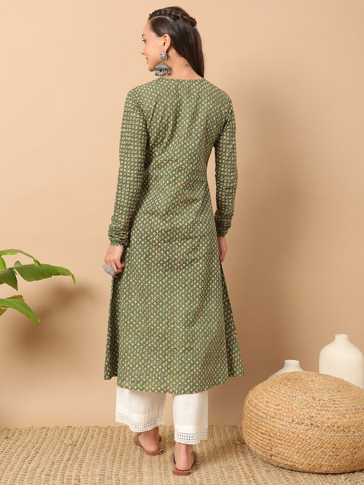 Designer Printed Cotton Kurti for Women | Stylish Casual Ethnic Wear