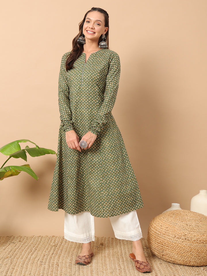 Designer Printed Cotton Kurti for Women | Stylish Casual Ethnic Wear