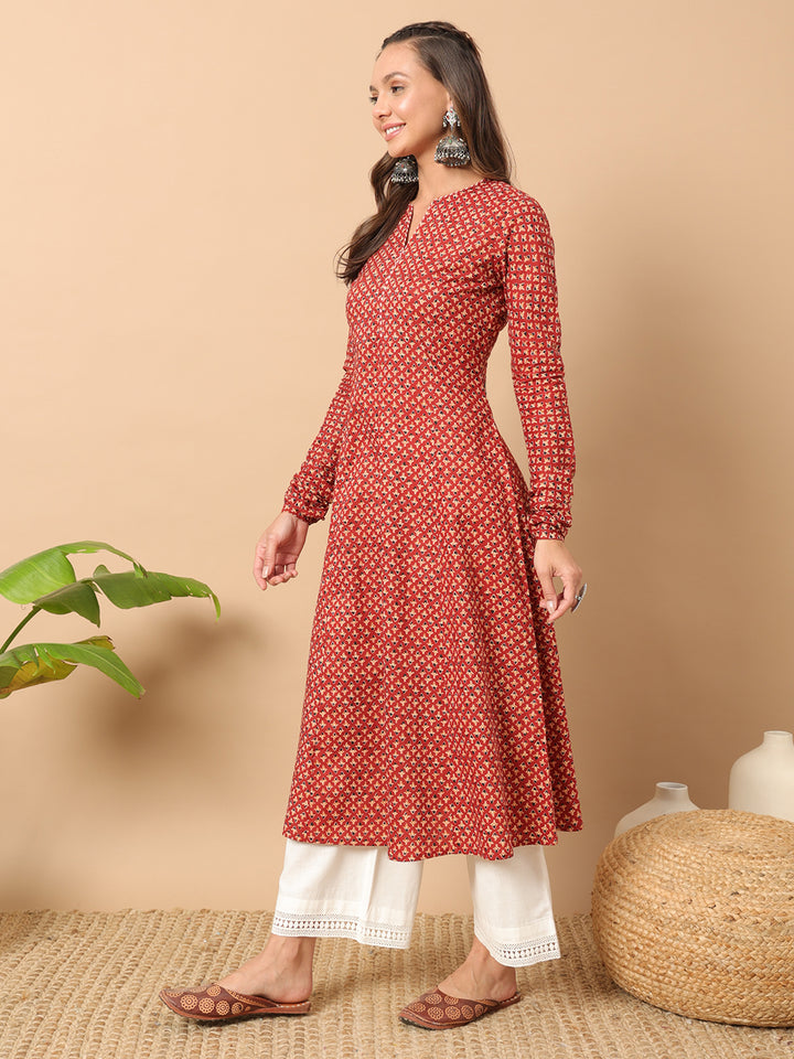 Designer Printed Cotton Kurti for Women | Stylish Casual Ethnic Wear