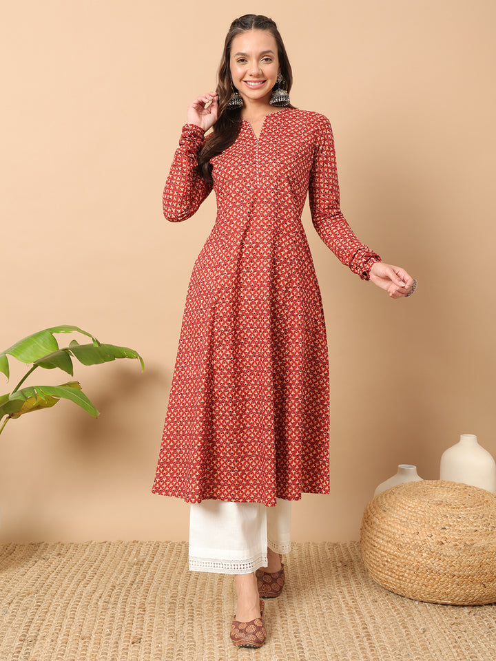 Designer Printed Cotton Kurti for Women | Stylish Casual Ethnic Wear