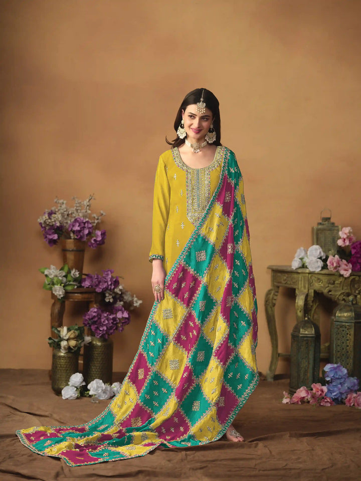 Elegant Party Wear Salwar Suit | Designer Embroidered Set with Dupatta
