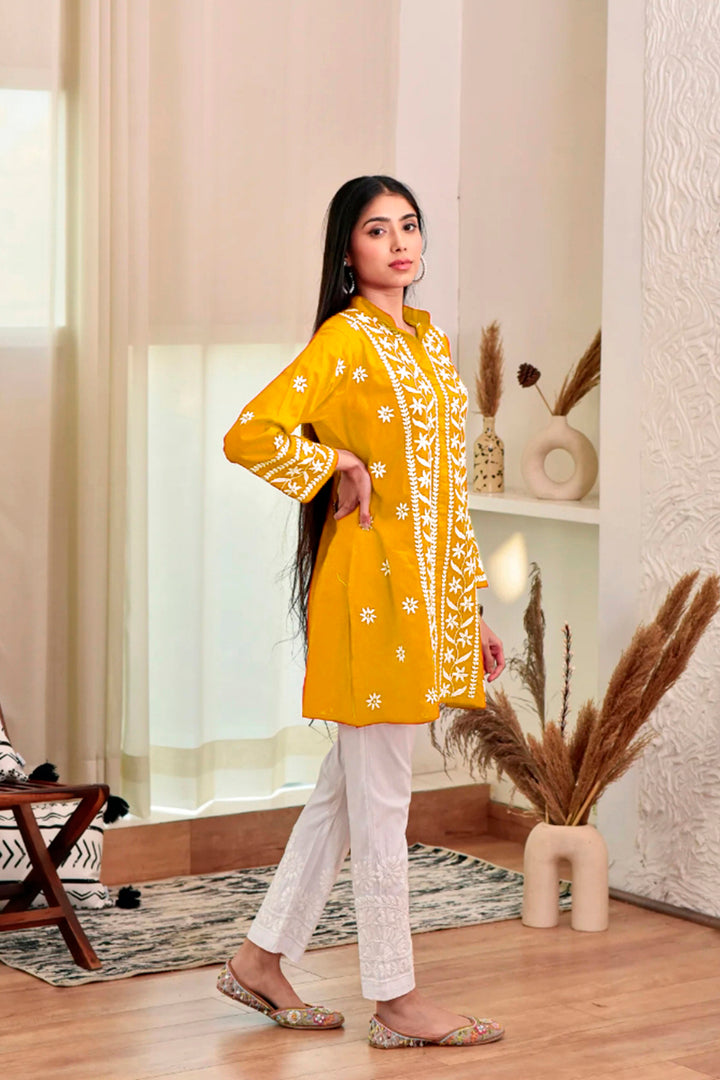 Chikankari Embroidered Rayon Kurti for Women | Stylish Indian Ethnic Wear