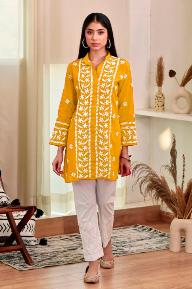 Chikankari Embroidered Rayon Kurti for Women | Stylish Indian Ethnic Wear