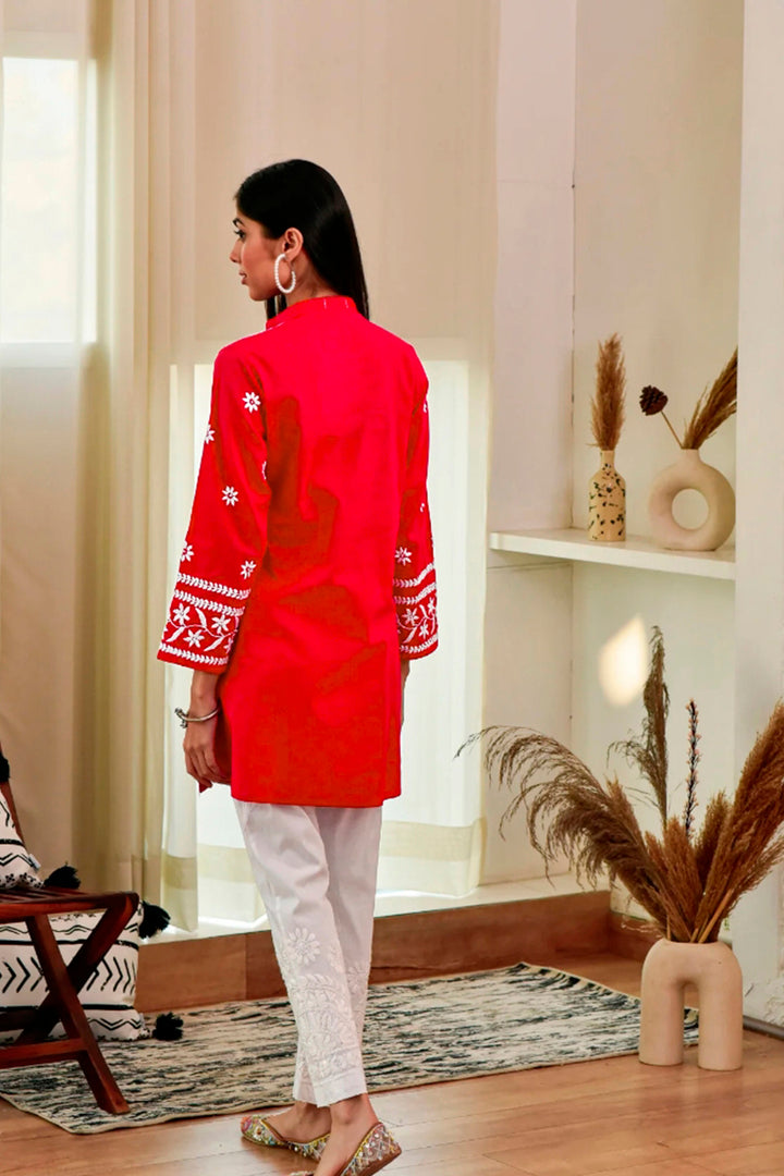 Chikankari Embroidered Rayon Kurti for Women | Stylish Indian Ethnic Wear