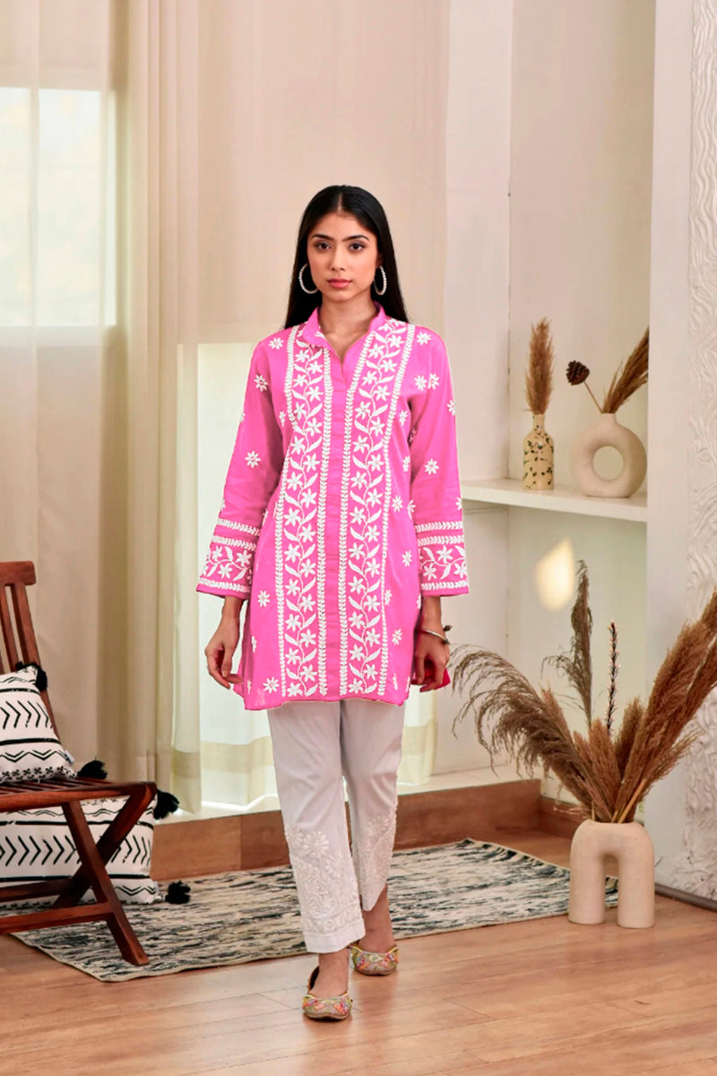 Chikankari Embroidered Rayon Kurti for Women | Stylish Indian Ethnic Wear