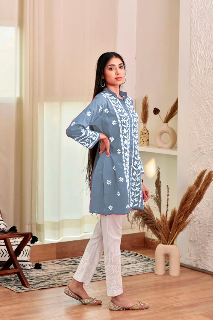 Chikankari Embroidered Rayon Kurti for Women | Stylish Indian Ethnic Wear