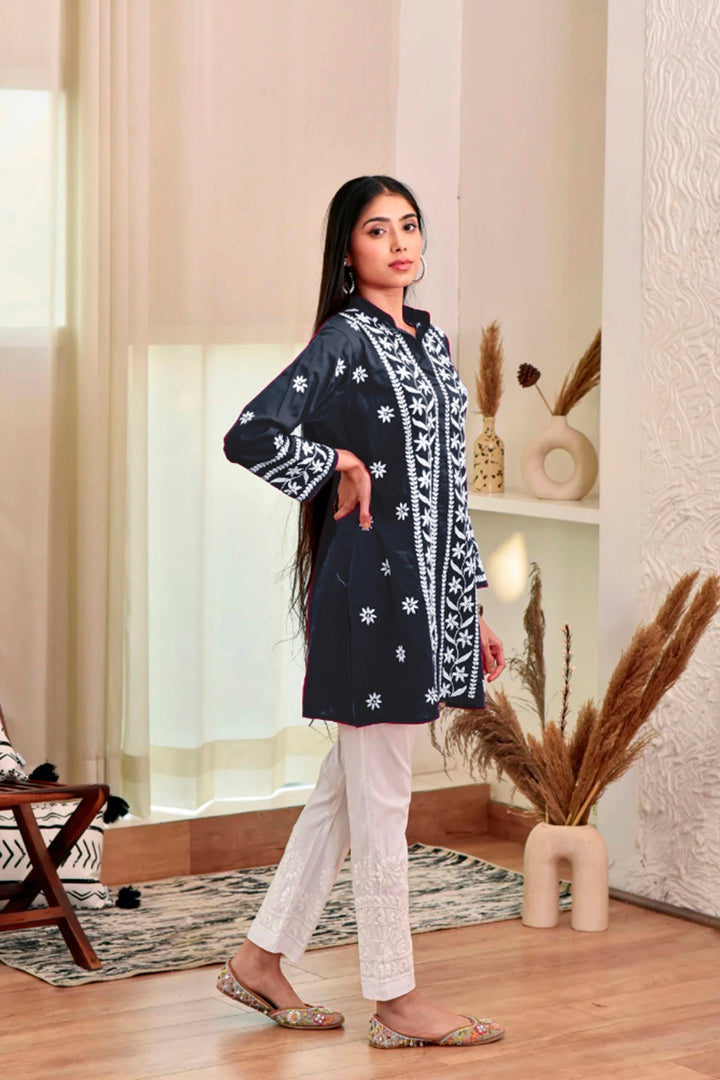 Chikankari Embroidered Rayon Kurti for Women | Stylish Indian Ethnic Wear