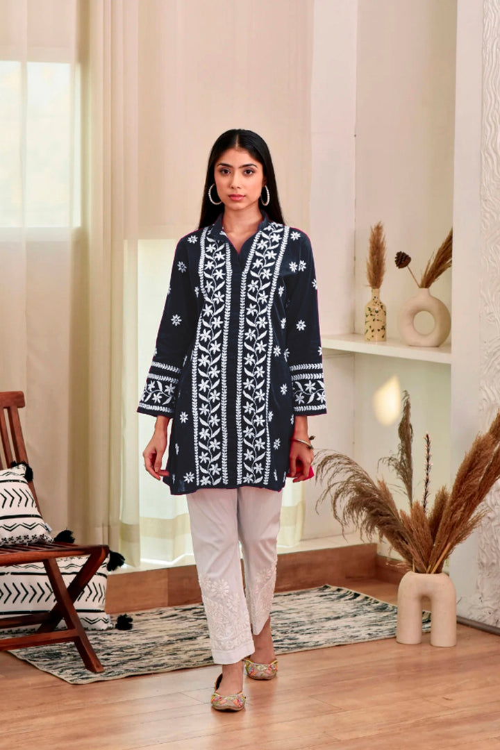 Chikankari Embroidered Rayon Kurti for Women | Stylish Indian Ethnic Wear