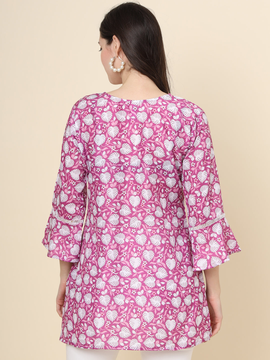 Stylish Purple Designer Kurti | Short Cotton Printed Kurta for Women