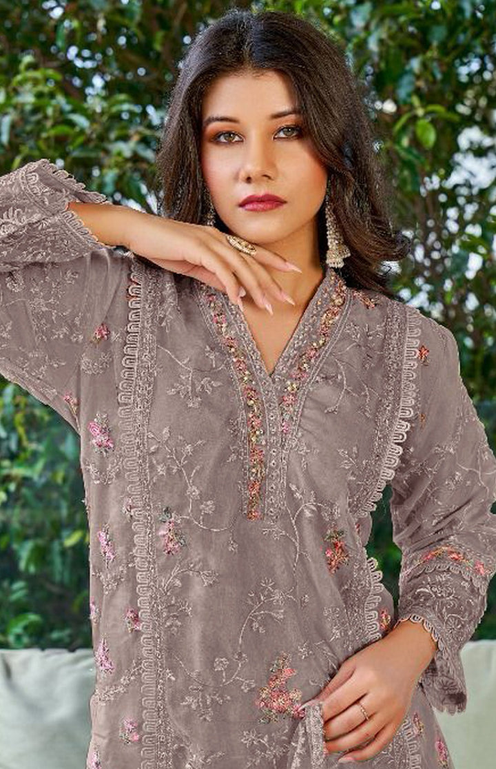 Stylish Kurti Set | Georgette Ensemble with Santoon Bottoms and Dupatt