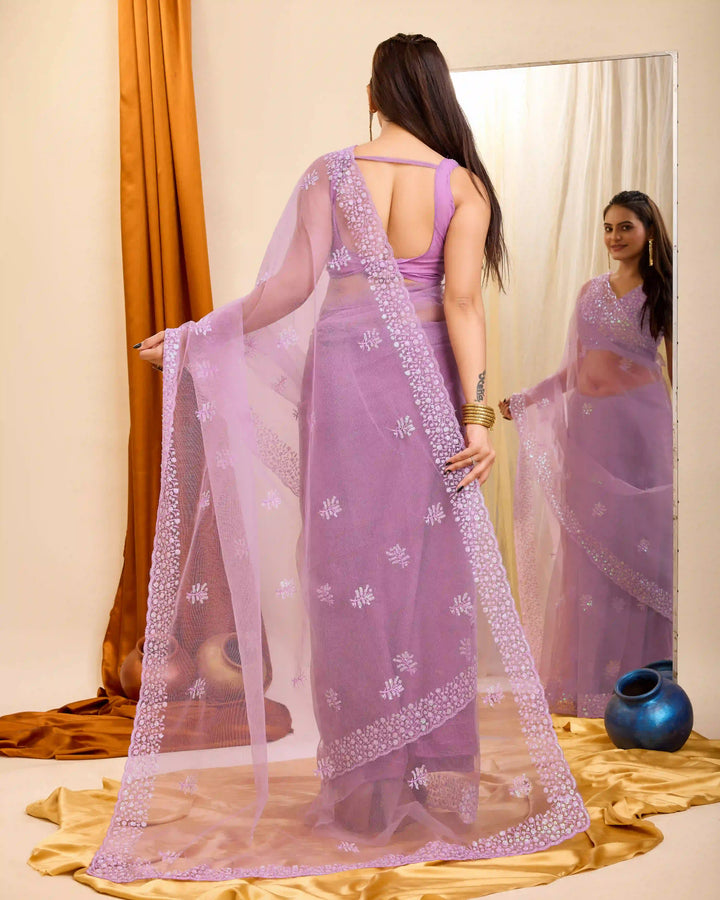 Sophisticated Soft net Saree with | A Captivating Traditional Ensemble
