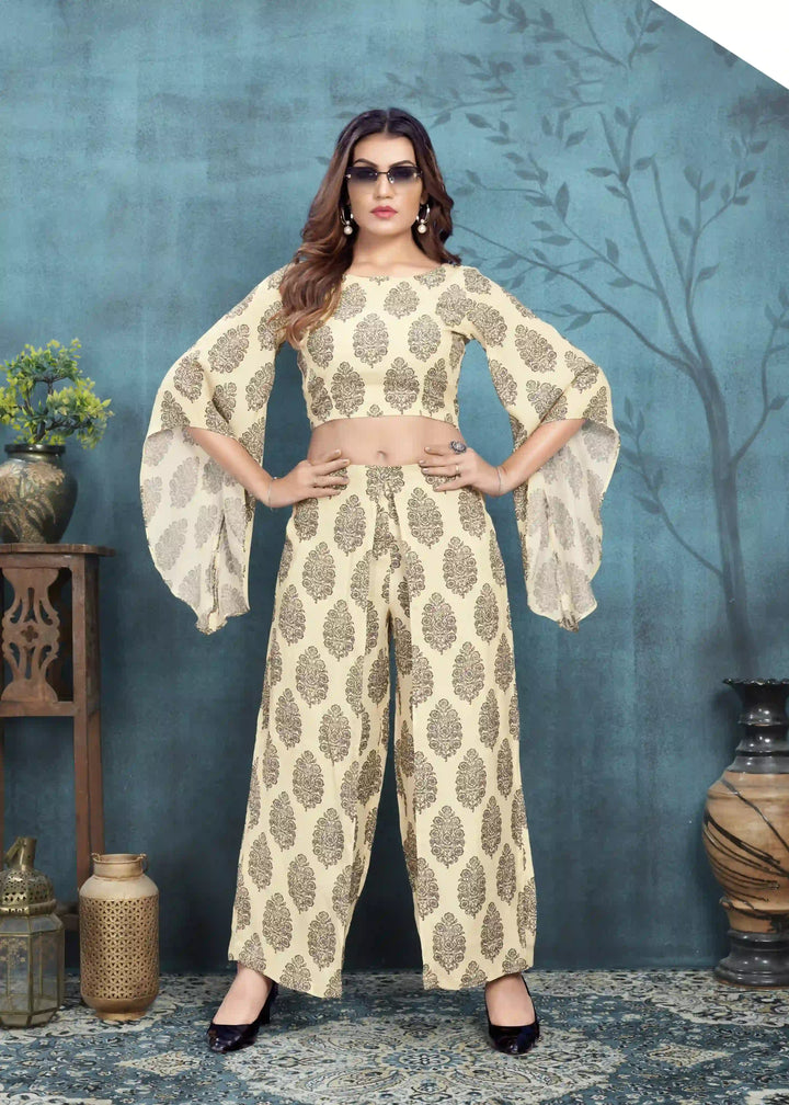 Off White Kurti for Women | Viscose Muslin Party Wear Designer Print
