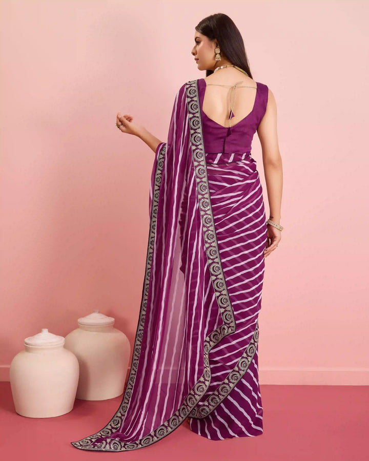Luxurious Laheriya Georgette Saree | Ideal for Special Occasions & Celebrations