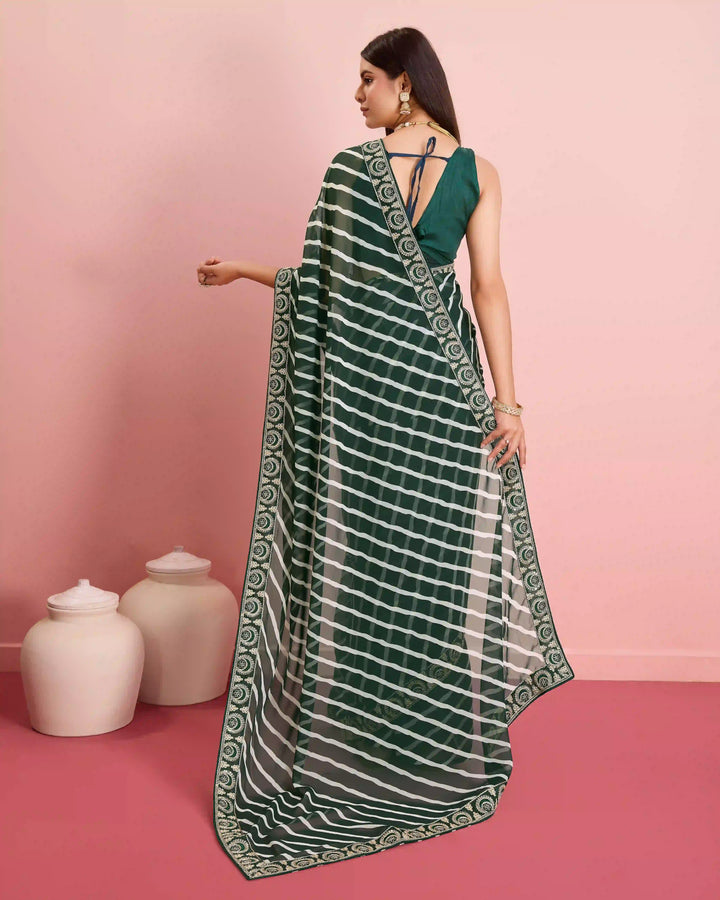 Luxurious Laheriya Georgette Saree | Ideal for Special Occasions & Celebrations