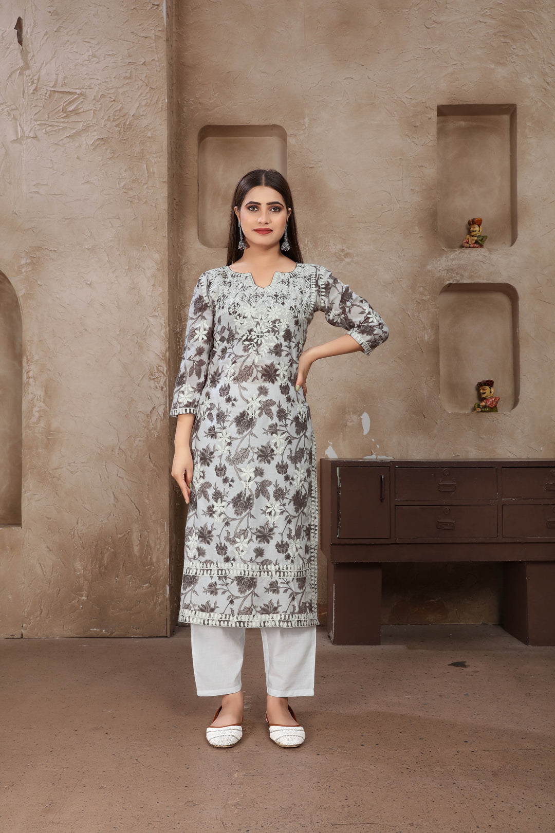 Indian Kurta Set for Function | Readymade Top with Bottom