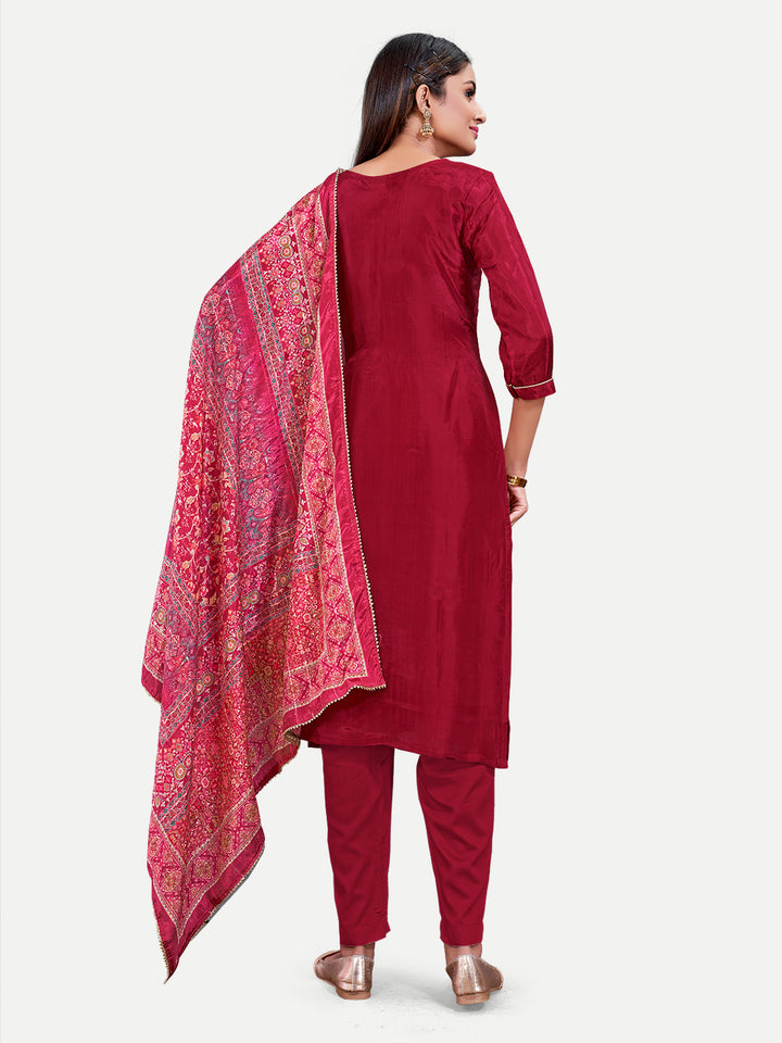 Upada Silk Salwar Kameez | Sophisticated Embroidery for Traditional Ethnic Wear