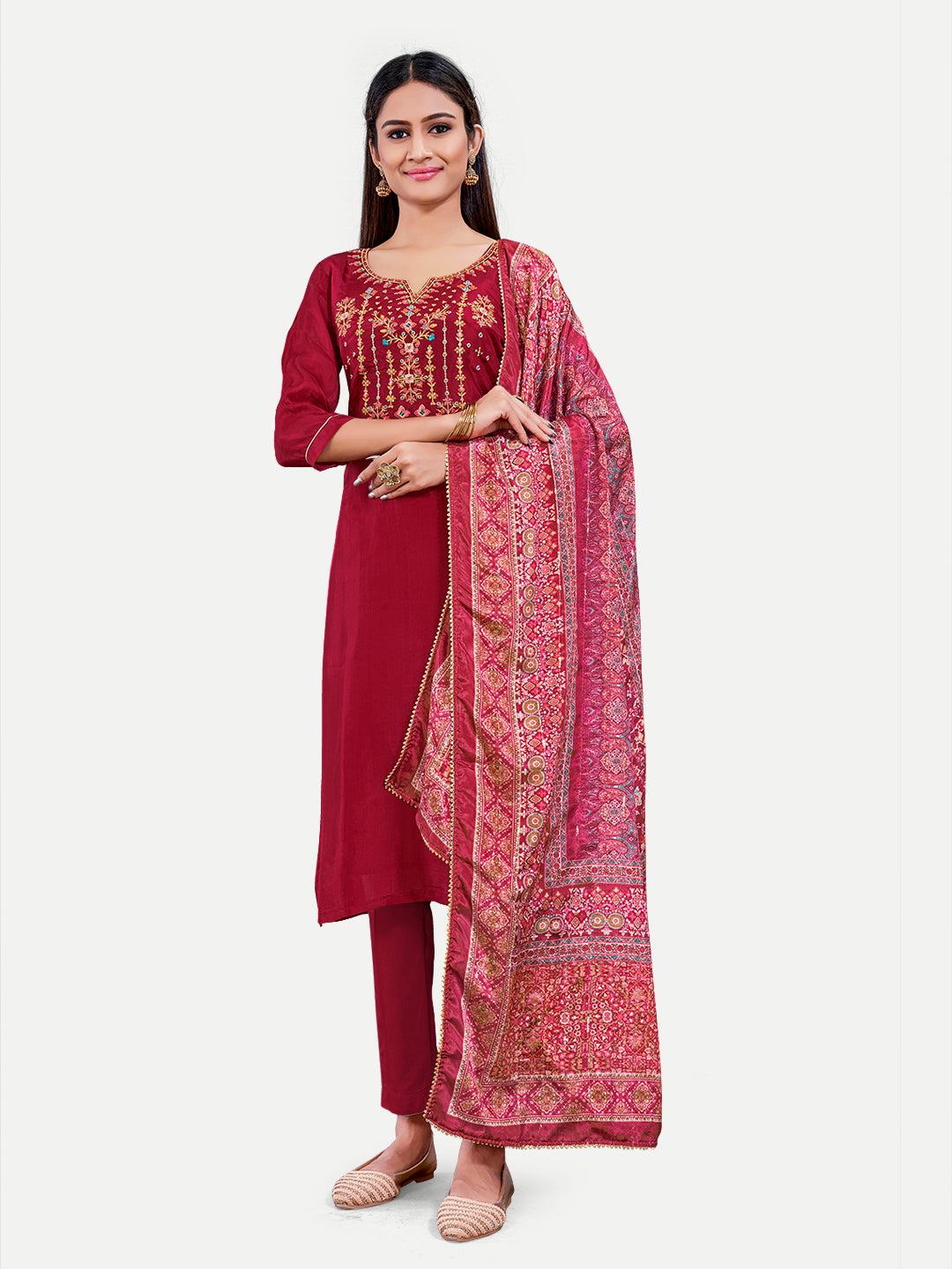 Upada Silk Salwar Kameez | Sophisticated Embroidery for Traditional Ethnic Wear