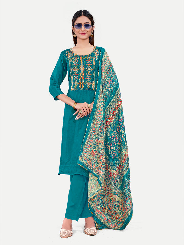 Upada Silk Salwar Kameez | Sophisticated Embroidery for Traditional Ethnic Wear