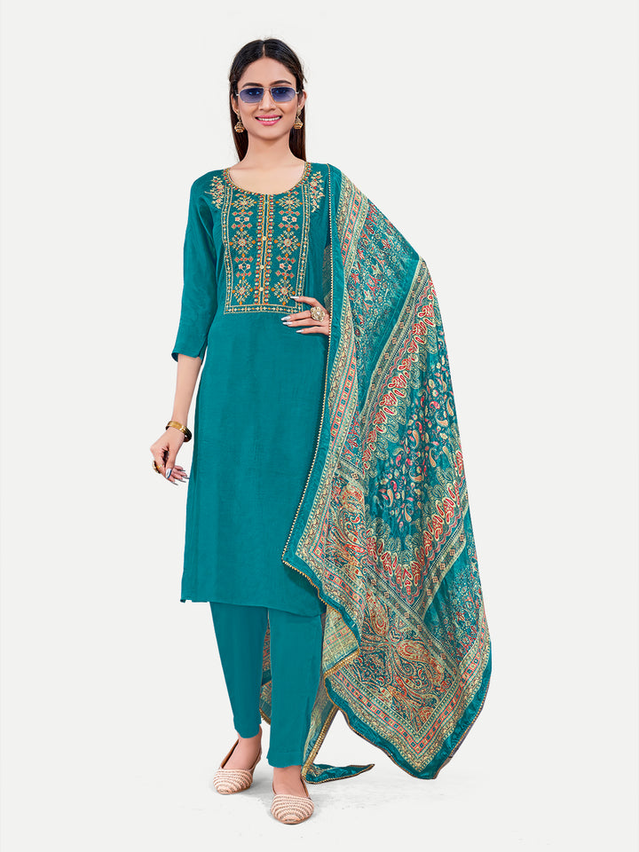Upada Silk Salwar Kameez | Sophisticated Embroidery for Traditional Ethnic Wear