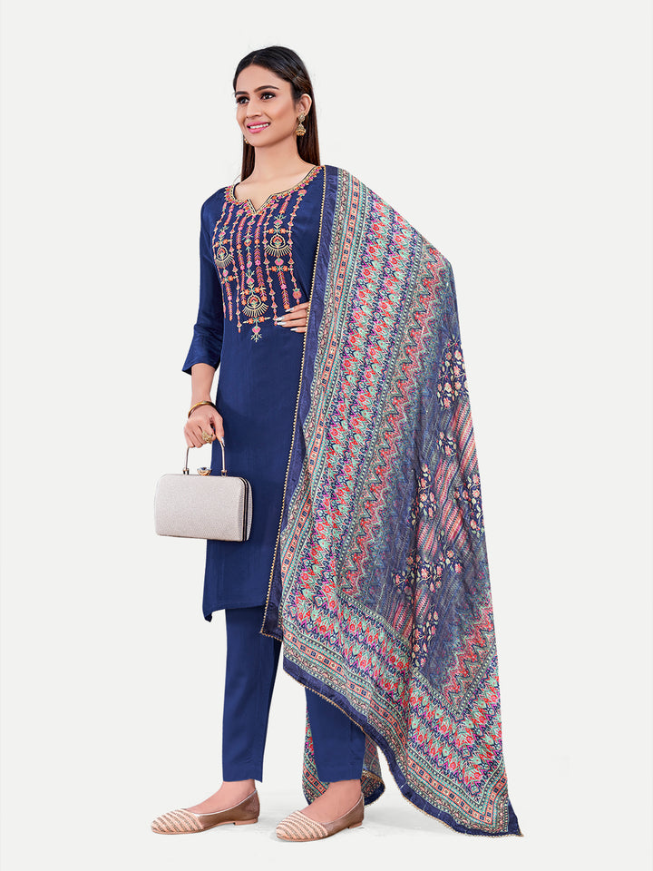 Upada Silk Salwar Kameez | Sophisticated Embroidery for Traditional Ethnic Wear
