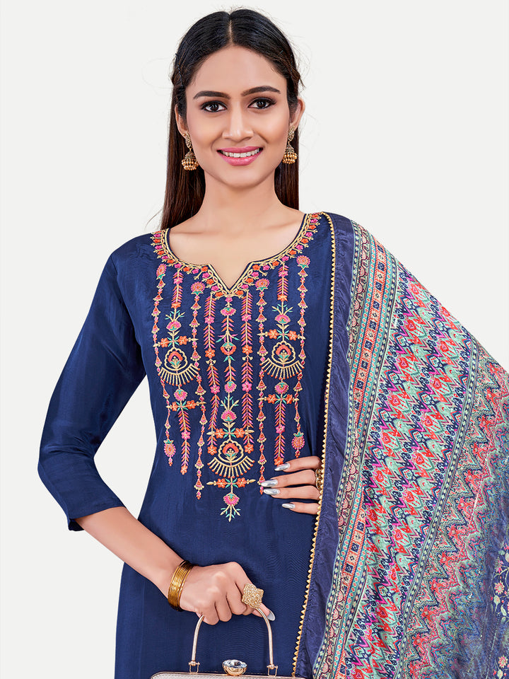 Upada Silk Salwar Kameez | Sophisticated Embroidery for Traditional Ethnic Wear