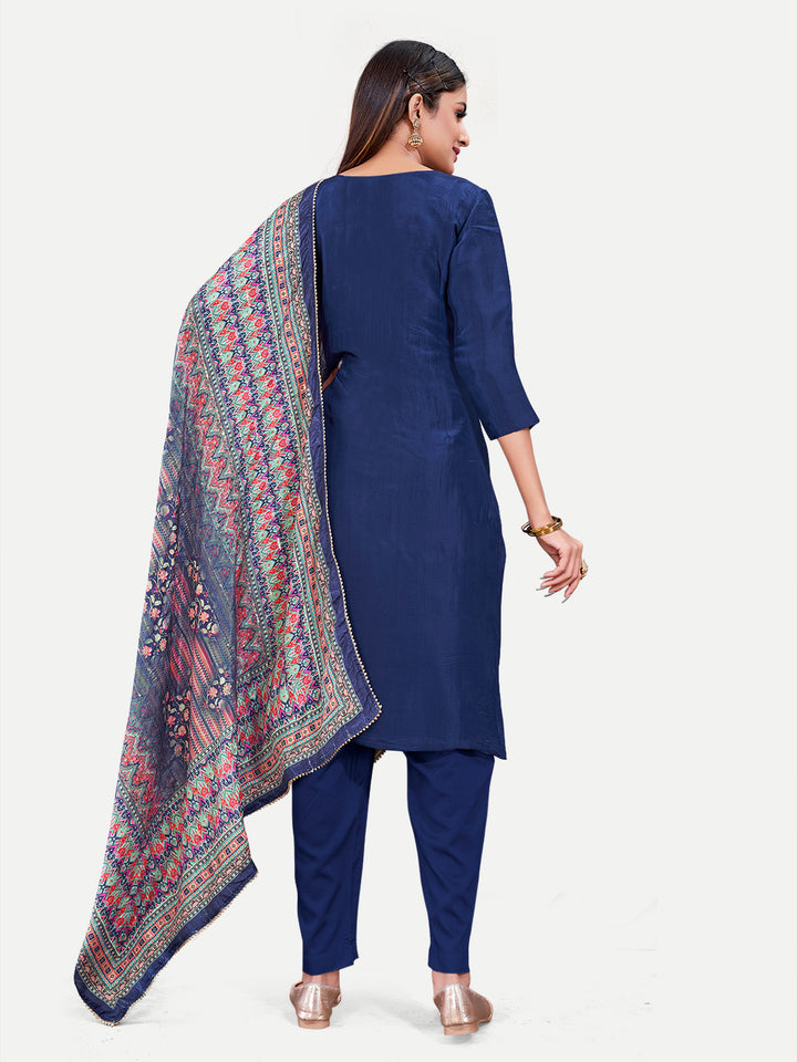 Upada Silk Salwar Kameez | Sophisticated Embroidery for Traditional Ethnic Wear
