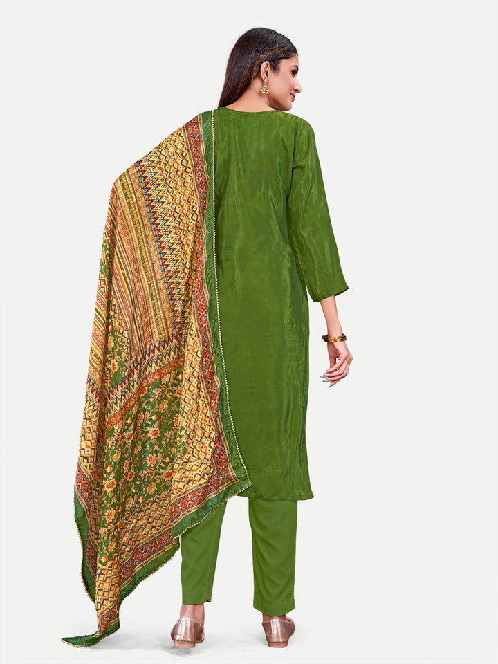 Upada Silk Salwar Kameez | Sophisticated Embroidery for Traditional Ethnic Wear